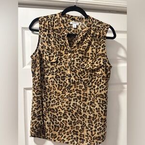 Leopard Print Sleeveless Top